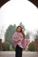 Shawl Pashmina Papier Machie Jama White