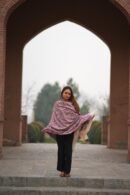 Shawl Pashmina Papier Machie Jama White