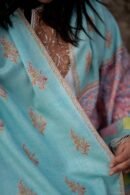 Shawl Premium Pashmina Natural Turquise Paldar Butidar