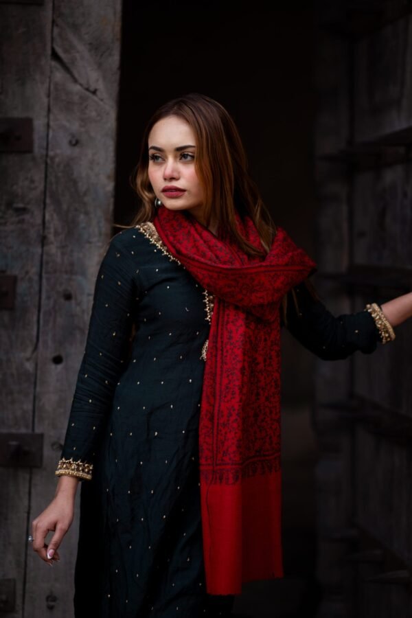 Stole Premium Pashmina Jaal Maroon