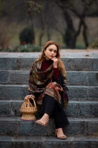Shawl Pashmina Tatukar Jama Black