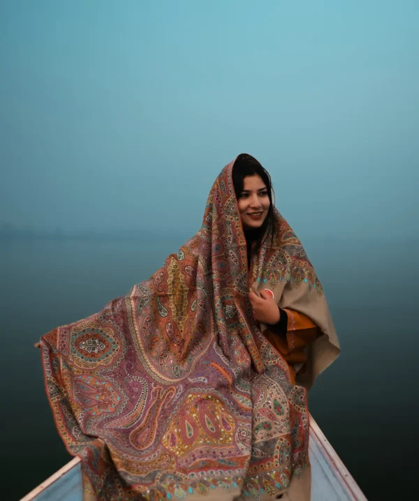 Shawl Sangeen Jama Natural